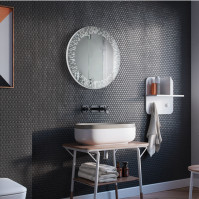 Miroir sur mesure pendule lumineux