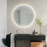 Miroir cylindrique LED décor