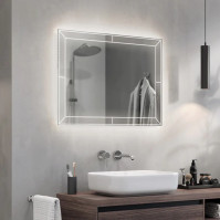 Miroir rectangulaire lumineux branchement direct