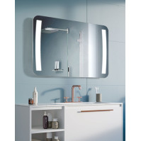 Miroir coins arrondis rectangle parenthèses LED