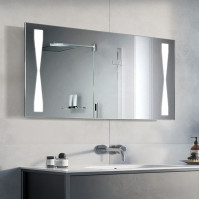 miroir nœud papillon lumineux rectangulaire avec led