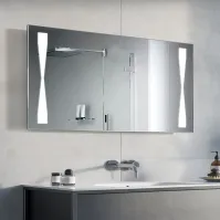 miroir nœud papillon lumineux rectangulaire avec led