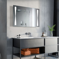 miroir nœud papillon lumineux rectangulaire avec led
