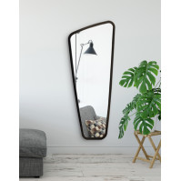 Miroir vertical déformé cadre noir
