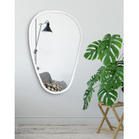 Miroir déformé cadre bois couleur métal