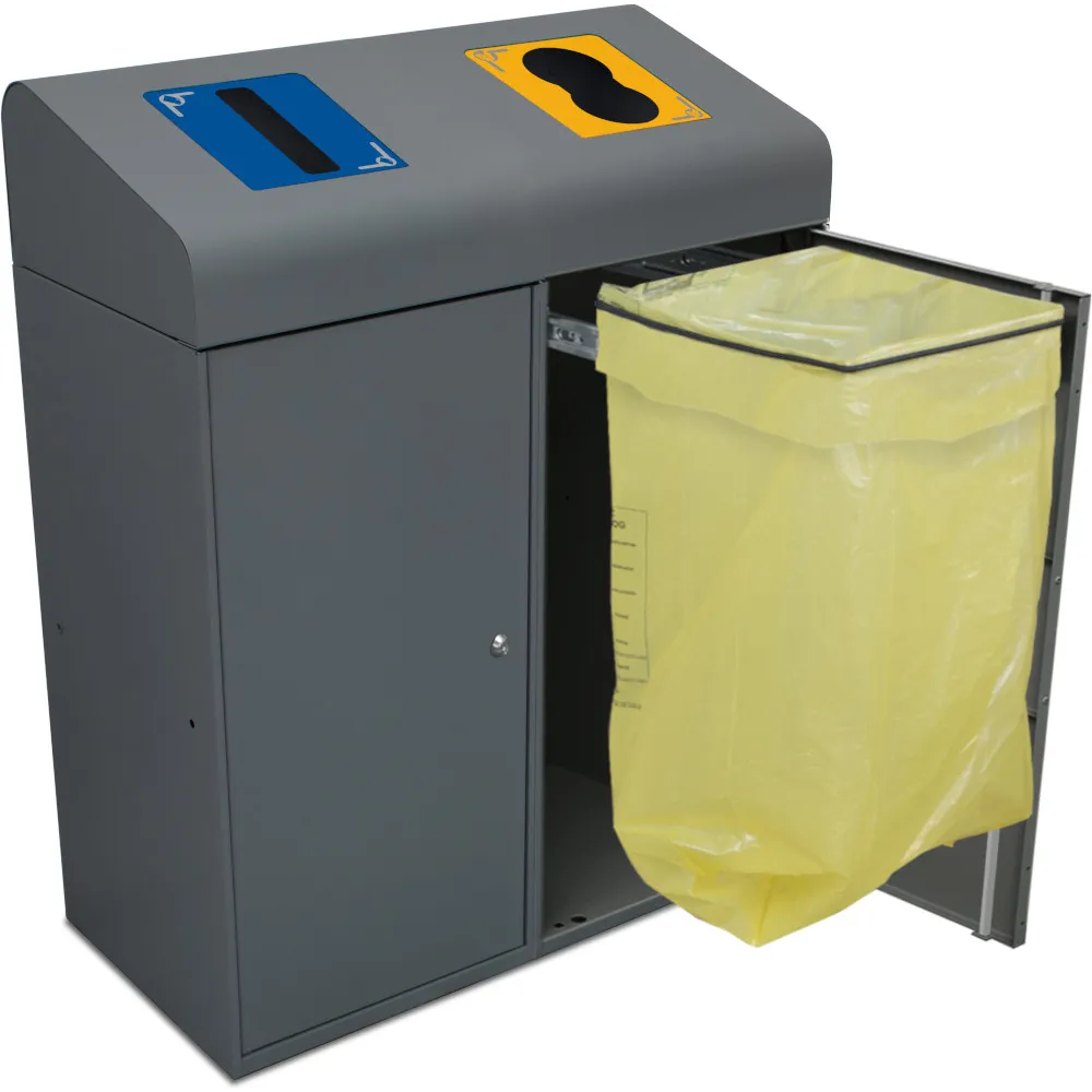 Poubelle tri 95L double ouverture