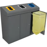 Poubelle tri 95L trois ouvertures