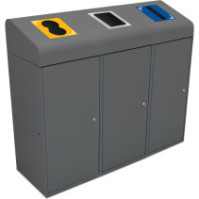 Poubelle tri 95L 3 ouvertures