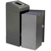 Poubelle Berlin 95L tri sélectif avec ouverture ronde, robuste.