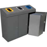 Poubelle Berlin 95L tri sélectif, robuste et personnalisable.