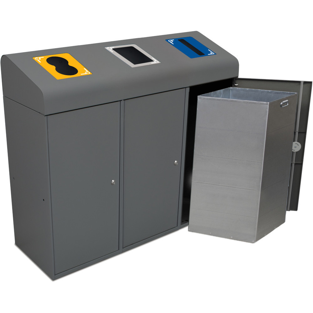 Poubelle Berlin 95L tri sélectif, robuste et personnalisable. Poubelle Berlin 95L tri sélectif, robuste et personnalisable.