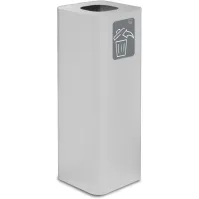 Poubelle design 60 litres blanche avec symbole tous déchets magnétique