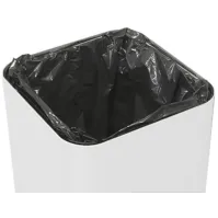 Poubelle design 60 litres blanche avec pictogramme magnétique tous déchets
