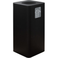 Poubelle design 100 litres noire avec pictogramme tous déchets magnétique