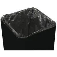 Poubelle noire design 100 litres avec pictogramme magnétique pour déchets.