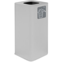 Poubelle design 100 litres blanche avec pictogramme magnétique tous déchets