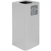 Poubelle design 100 litres blanche avec pictogramme magnétique tous déchets