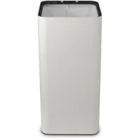 Poubelle design 100 litres blanche avec pictogramme tous déchets.