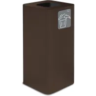 Poubelle design 100 litres corten avec pictogramme magnétique tous déchets