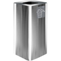 Poubelle inox 100 litres avec pictogramme magnétique tous déchets
