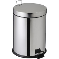 Petite poubelle à pédale inox 14 litres