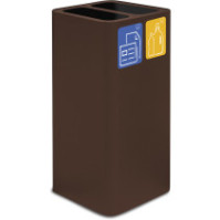 Poubelle design 100 litres corten avec pictogrammes magnétiques
