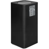 Poubelle design noire 100 litres avec couvercle basculant élégant.