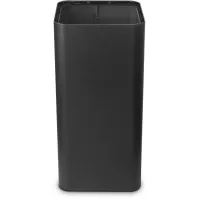 Poubelle noire élégante de 100 litres avec couvercle basculant.