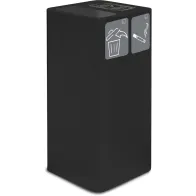 Poubelle cendrier noire 100 litres avec pictogramme magnétique