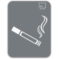 Poubelle cendrier noire 100 litres avec symbole magnétique