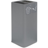 Poubelle cendrier grise 100 litres avec pictogramme magnétique