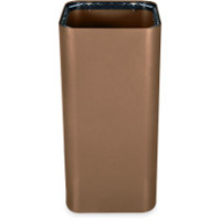 Poubelle cendrier corten 100 litres avec symbole magnétique en profil.