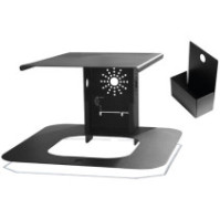 Poubelle extérieure en inox 60L avec cendrier noir intégré.