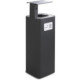 Poubelle 60L noire avec cendrier idéale pour extérieurs.