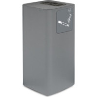 Cendrier extérieur couvert gris design élégant et fonctionnel.