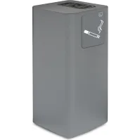 Cendrier extérieur couvert gris design élégant et fonctionnel.