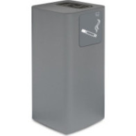 Cendrier extérieur couvert gris design élégant et fonctionnel.