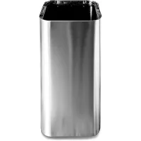 Cendrier extérieur couvert en inox élégant et fonctionnel.