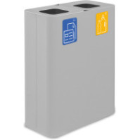 Poubelle tri sélectif blanche 60 litres avec pictogrammes magnétiques