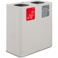 Poubelle tri sélectif blanche 100 litres avec pictogrammes magnétiques