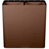 Poubelle tri sélectif 100 litres couleur Corten avec pictogrammes magnétiques