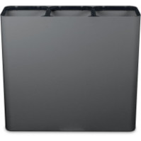 Poubelle tri sélectif noir 3 flux avec pictogrammes magnétiques