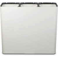 Poubelle tri sélectif 3 flux blanche avec pictogrammes magnétiques