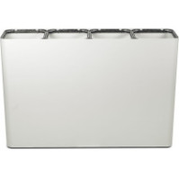 Poubelle tri sélectif 4 flux blanche avec pictogrammes magnétiques