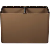 Poubelle tri sélectif Corten 70 litres avec pictogrammes magnétiques