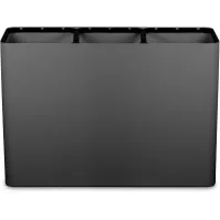 Poubelle tri sélectif 3 flux 100 litres avec pictogrammes magnétiques.