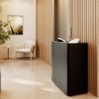 Poubelle tri sélectif 100 litres noir avec couvercle basculant