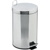 Poubelle ronde à pédale acier galva 12 litres