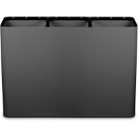 Poubelle tri sélectif 3 flux 100 litres couvercle basculant noir