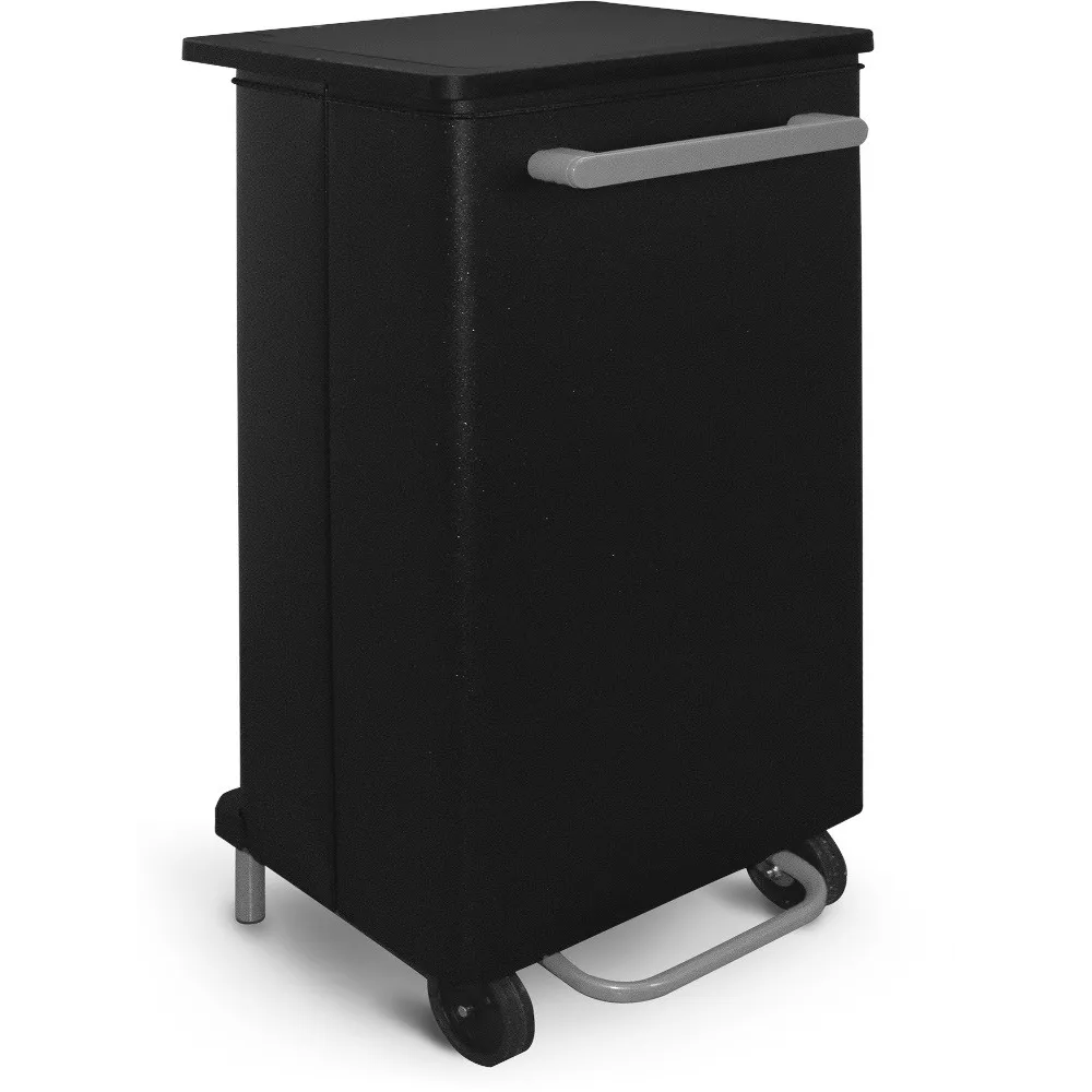 Poubelle cuisine 70 litres noire avec ouverture frontale et roulettes Poubelle cuisine 70 litres noire avec ouverture frontale et roulettes